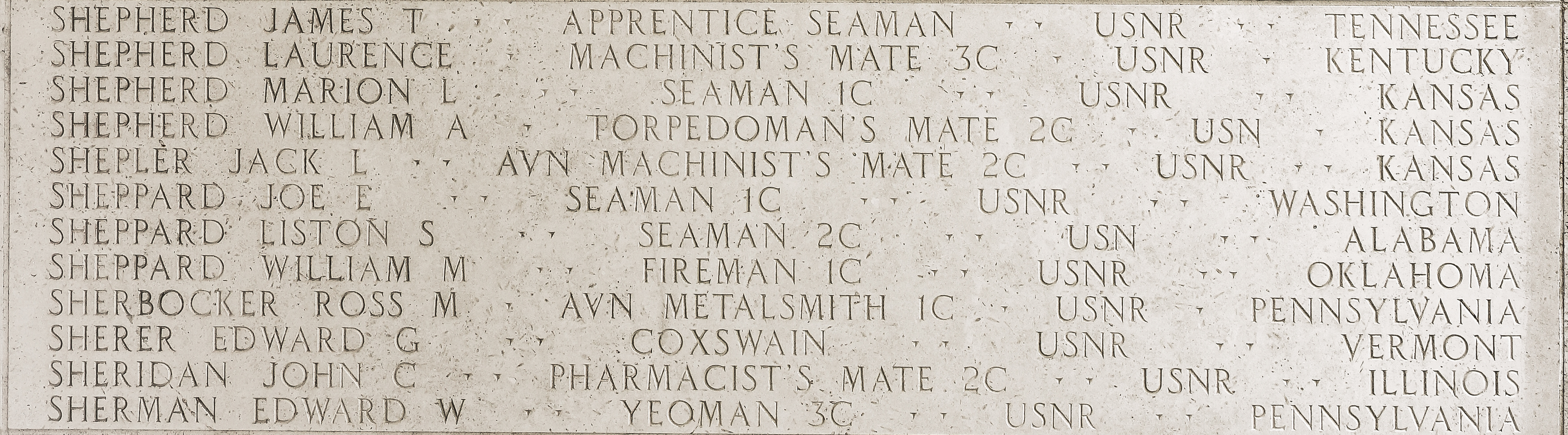 William A. Shepherd, Torpedoman's Mate Second Class